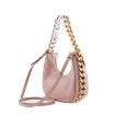 Picture of STELLA MCCARTNEY Dusty Pink Frayme Mini Zipped Shoulder Bag