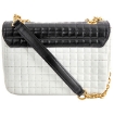 Picture of CELINE Medium C in Quilted Calfskin Black/White Shoulder Bag