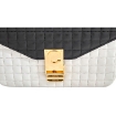 Picture of CELINE Medium C in Quilted Calfskin Black/White Shoulder Bag