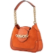 Picture of MICHAEL KORS Orange Spice Ladies Hally Small Suede And Crocodile Embossed Shoulder Bag