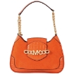 Picture of MICHAEL KORS Orange Spice Ladies Hally Small Suede And Crocodile Embossed Shoulder Bag