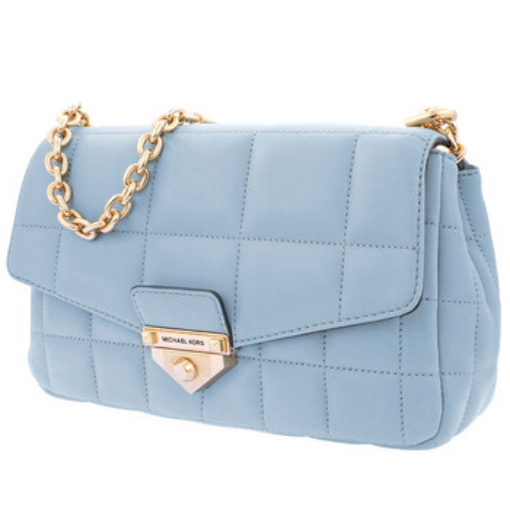 Picture of MICHAEL KORS Ladies SoHo Large Quilted Leather Shoulder Bag - Pale Blue