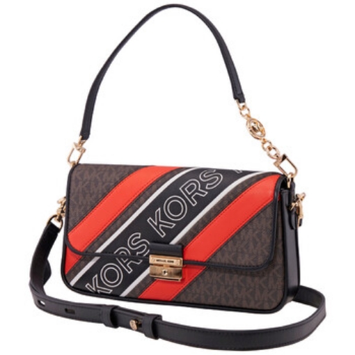 Picture of MICHAEL KORS Small Bradshaw Signature Logo Stripe Convertible Shoulder Bag