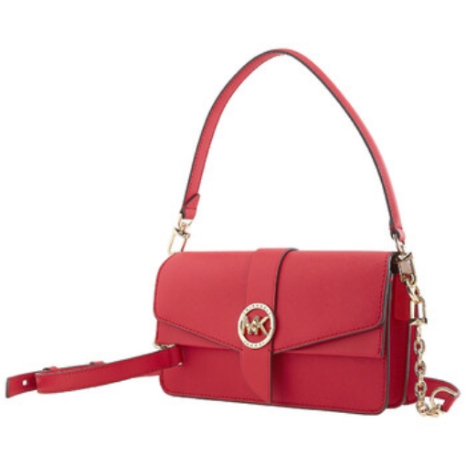 Picture of MICHAEL KORS Ladies Greenwich Medium Saffiano Leather Shoulder Bag - Crimson