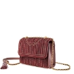 Picture of TORY BURCH Open Box - Fleming Velvet Small Convertible Shoulder Bag- Claret