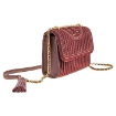 Picture of TORY BURCH Open Box - Fleming Velvet Small Convertible Shoulder Bag- Claret