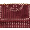 Picture of TORY BURCH Open Box - Fleming Velvet Small Convertible Shoulder Bag- Claret