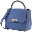 Picture of BALLY B Turnlock Blue Leather Shoulder Bag