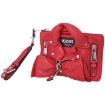 Picture of MOSCHINO Ladies Red Biker Leather Clutch Bag