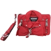 Picture of MOSCHINO Ladies Red Biker Leather Clutch Bag