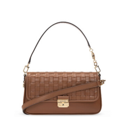 Picture of MICHAEL KORS Small Bradshaw Woven Leather Shoulder Bag - Brown