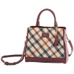 Picture of DAKS Ladies Ainley Check Leather Shoulder Bag