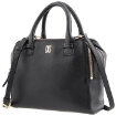 Picture of DAKS Ladies Cunard Black Leather Shoulder Bag