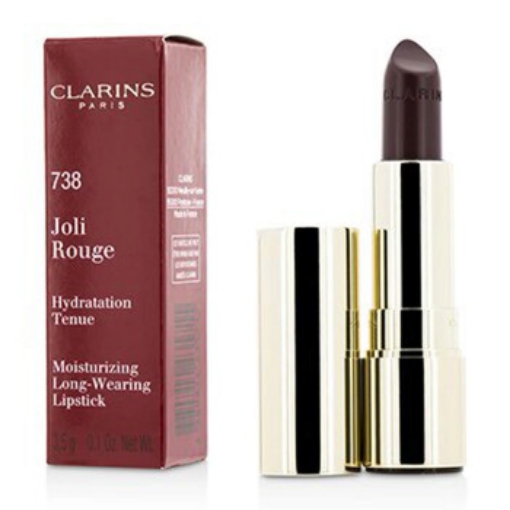 Picture of CLARINS - Joli Rouge (Long Wearing Moisturizing Lipstick) - # 738 Royal Plum 3.5g/0.1oz