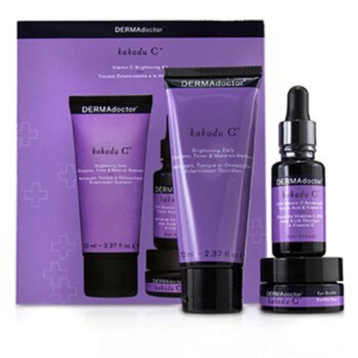 Picture of DERMADOCTOR - Kakadu C Vitamin C Brightening Kit: Daily Cleanser 70ml + 20% Vitamin C Serum 15ml + Eye Souffle 15ml 3pcs