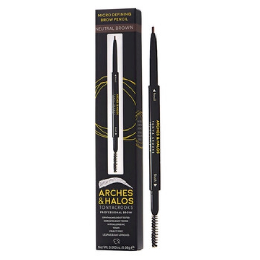 Picture of ARCHES & HALOS Ladies Micro Defining Brow Pencil 0.003 oz Neutral Brown Makeup