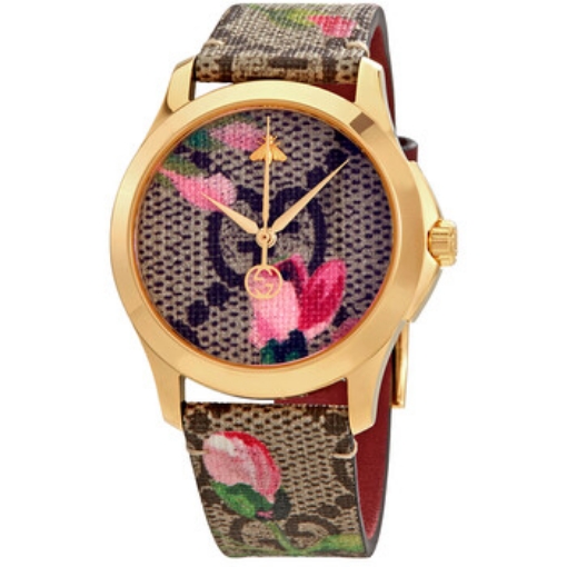 Picture of GUCCI G-Timeless Pink Blooms Print Dial Ladies Watch