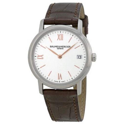 Picture of BAUME ET MERCIER Baume and Mercier Classima Silver Dial Brown Leather Ladies Watch