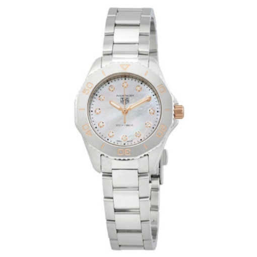 Picture of TAG HEUER Aquaracer Quartz Diamond White Mother of Pearl Dial Ladies Watch