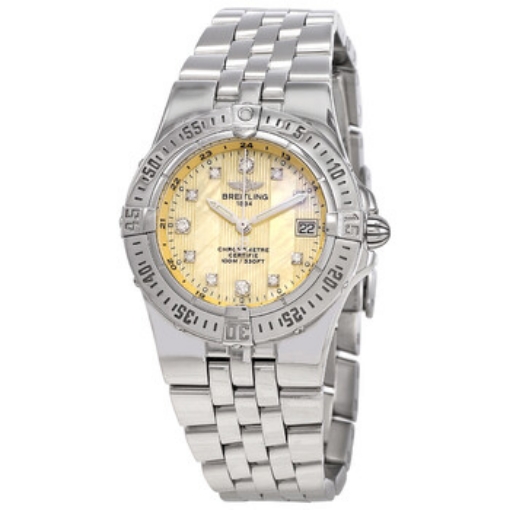 Picture of BREITLING Starliner Quartz Chronometer Diamond Yellow Mother Of Pearl Dial Ladies Watch