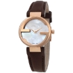 Picture of GUCCI Interlocking Ladies Brown Leather Strap Watch