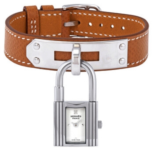 Picture of HERMES Kelly White Dial Tan Leather Ladies Watch 023728WW00