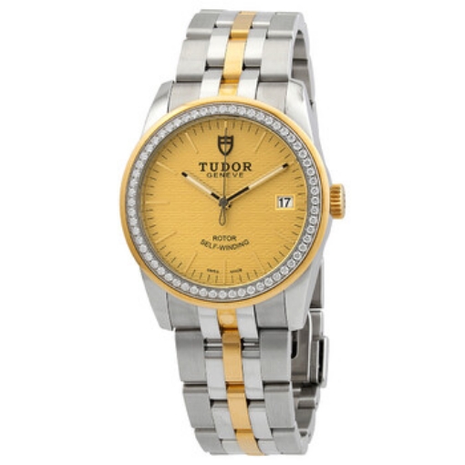 Picture of TUDOR Glamour Date Automatic Diamond Champagne Jacquard Dial Ladies Watch