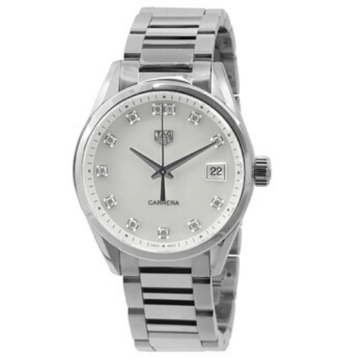 Picture of TAG HEUER Carrera Montre Quartz Diamond White Mother of Pearl Dial Ladies Watch