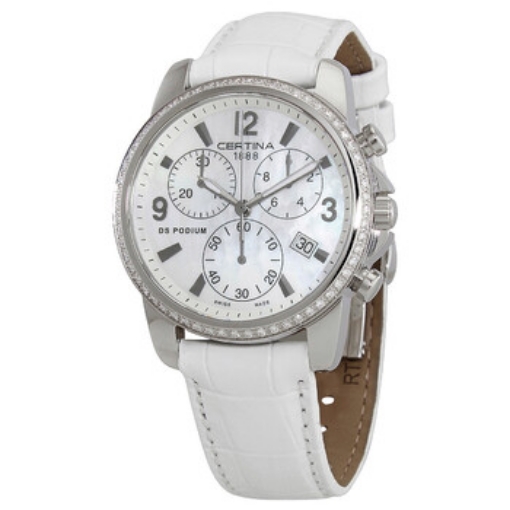 Picture of CERTINA DS Podium Chronograph Quartz Mother of Pearl Dial Diamond Ladies Watch