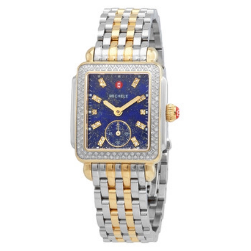 Picture of MICHELE Deco Mid Quartz Diamond Blue Dial Ladies Watch