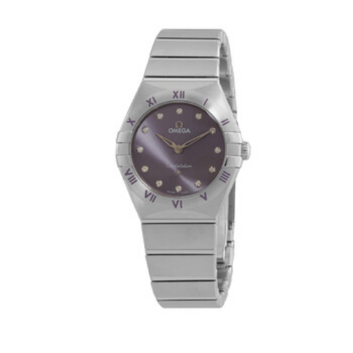 Picture of OMEGA Constellation Quartz Diamond Purple Dial Ladies Watch