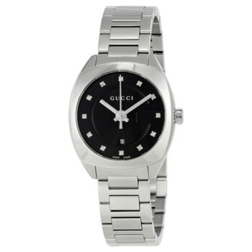 Picture of GUCCI GG2570 Black Dial Diamond Stainless Steel Ladies Watch