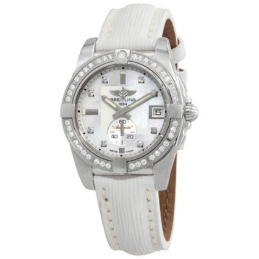 Picture of BREITLING Galactic 36 Automatic Diamond Dial Orange Sahara Leather Watch A3733053/A717-239X