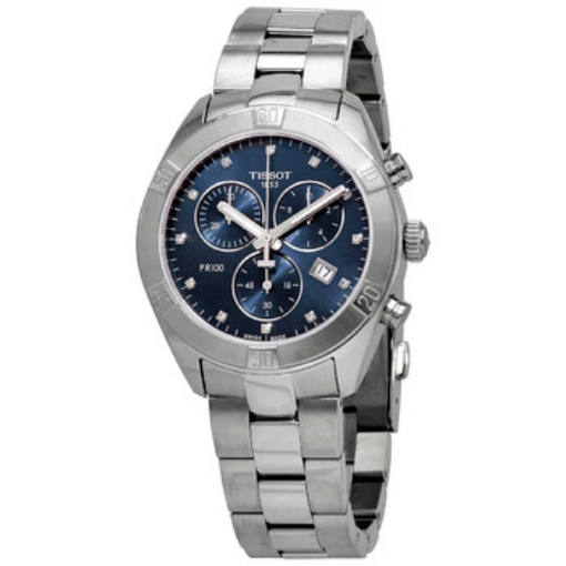 Picture of TISSOT T-Classic Chronograph Diamond Blue Dial Ladies Watch