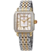 Picture of MICHELE Deco Madison Silver Sunray Dial Ladies Two Tone Watch