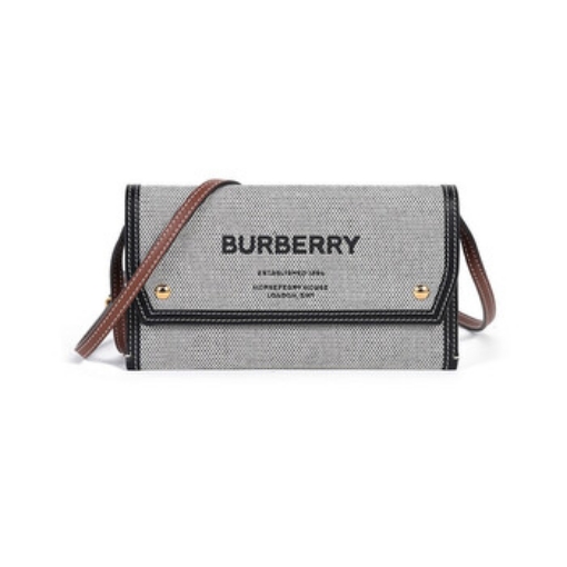 Picture of BURBERRY Horseferry Print Canvas Phone Pouch