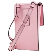 Picture of SALVATORE FERRAGAMO Cheerleader Pink Ladies Trifolio Leather Crossbody Phone Bag