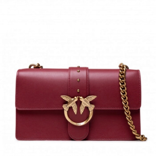 Picture of PINKO Love Classic Icon Simply Crossbody Bag In Cordovan Leather