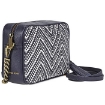 Picture of MICHAEL KORS Ginny Medium Woven Leather Crossbody- ADMIRAL/OPWT