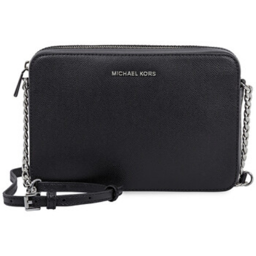 Picture of MICHAEL KORS Jet Set Travel Pebbled Leather Crossbody- Black