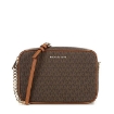 Picture of MICHAEL KORS Ladies Brown Signature-coated Jet Set Large East West Crossbody Bag