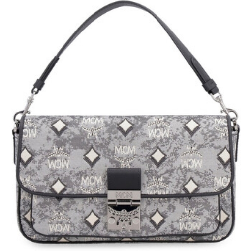 Picture of MCM Ladies Grey Crossbody Bag in Vintage Jacquard Monogram