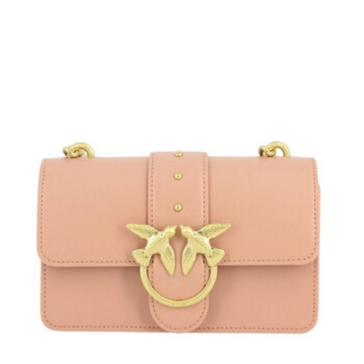 Picture of PINKO Mini Love Simply Leather Crossbody In Light Pink