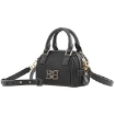 Picture of BALLY Ladies Black / Yellow Gold Logo-Plaque Leather Mini Bag