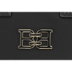 Picture of BALLY Ladies Black / Yellow Gold Logo-Plaque Leather Mini Bag