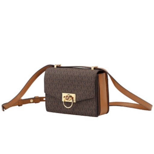 Picture of MICHAEL KORS Ladies Hendrix Extra-small Logo Convertible Crossbody Bag - Brown