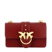 Picture of PINKO Mini Love Simply Leather Crossbody In Burgundy