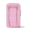 Picture of BURBERRY Pink Mini Vertical Lola Logo Quilted Leather Shoulder Bag