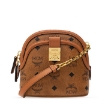 Picture of MCM Mini Anna Visetos Canvas Crossbody Bag - Cognac