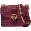 Picture of MICHAEL KORS Red Ladies Greenwich Small Logo and Leather Crossbody Bag